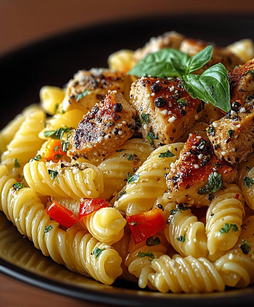 Honig Pfeffer Hähnchen Pasta