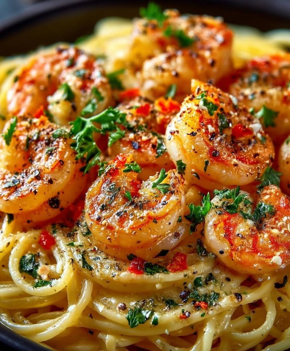Cremige Garnelen Pasta