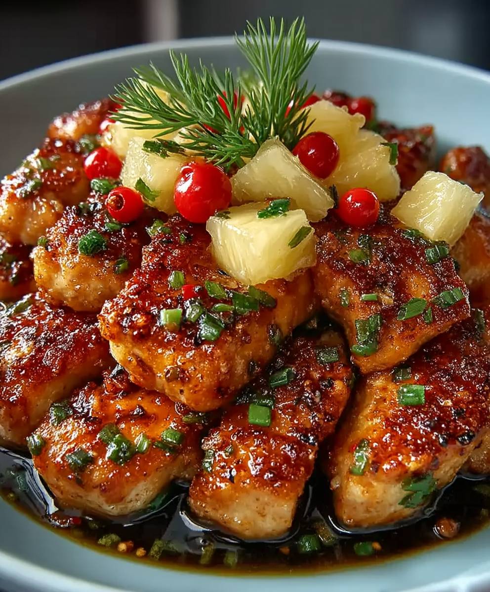 Ananas Hähnchen zubereiten