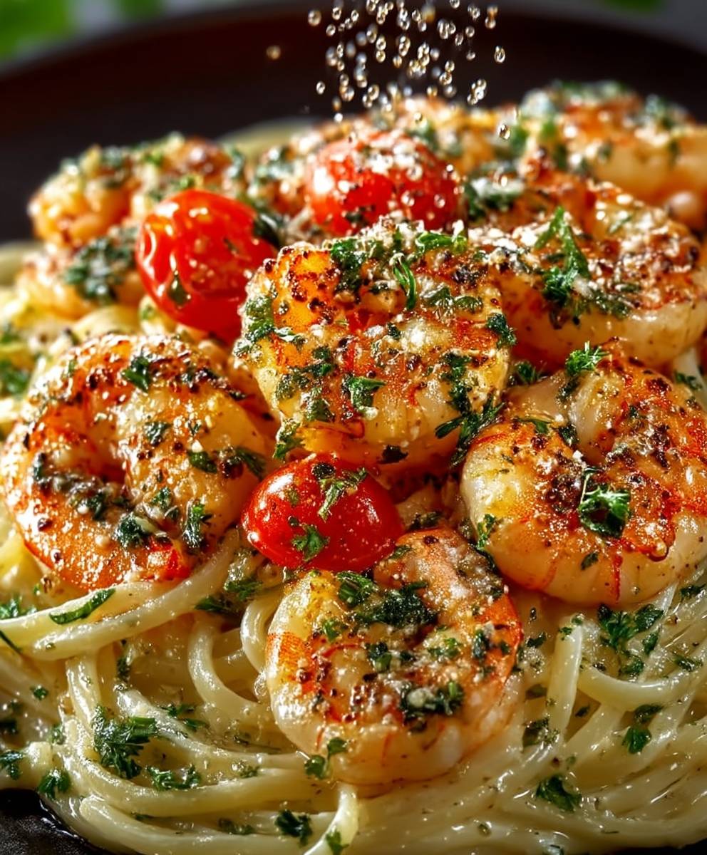 Cremige Garnelen Pasta