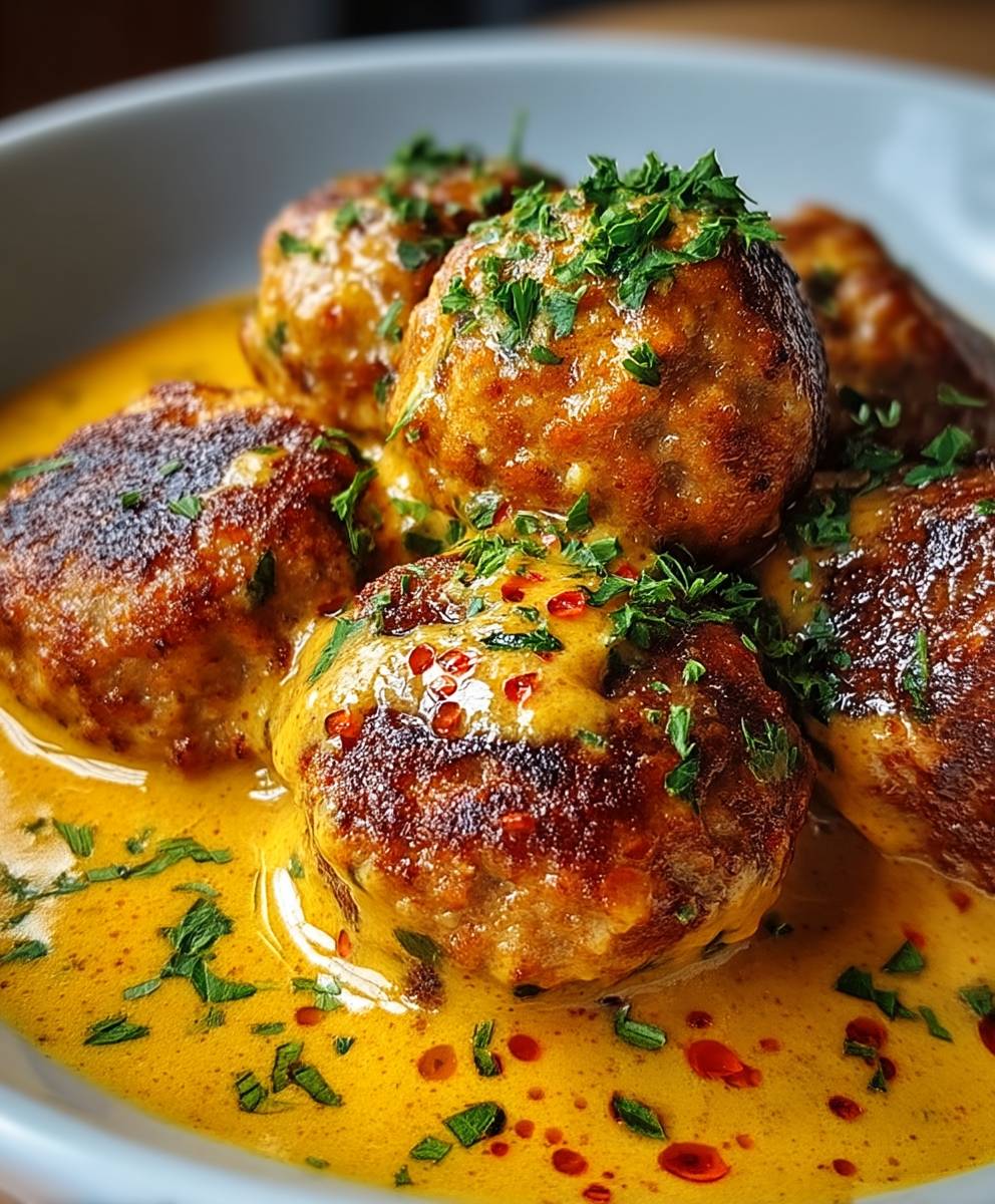 Vegane Linsenknödel Curry Sauce