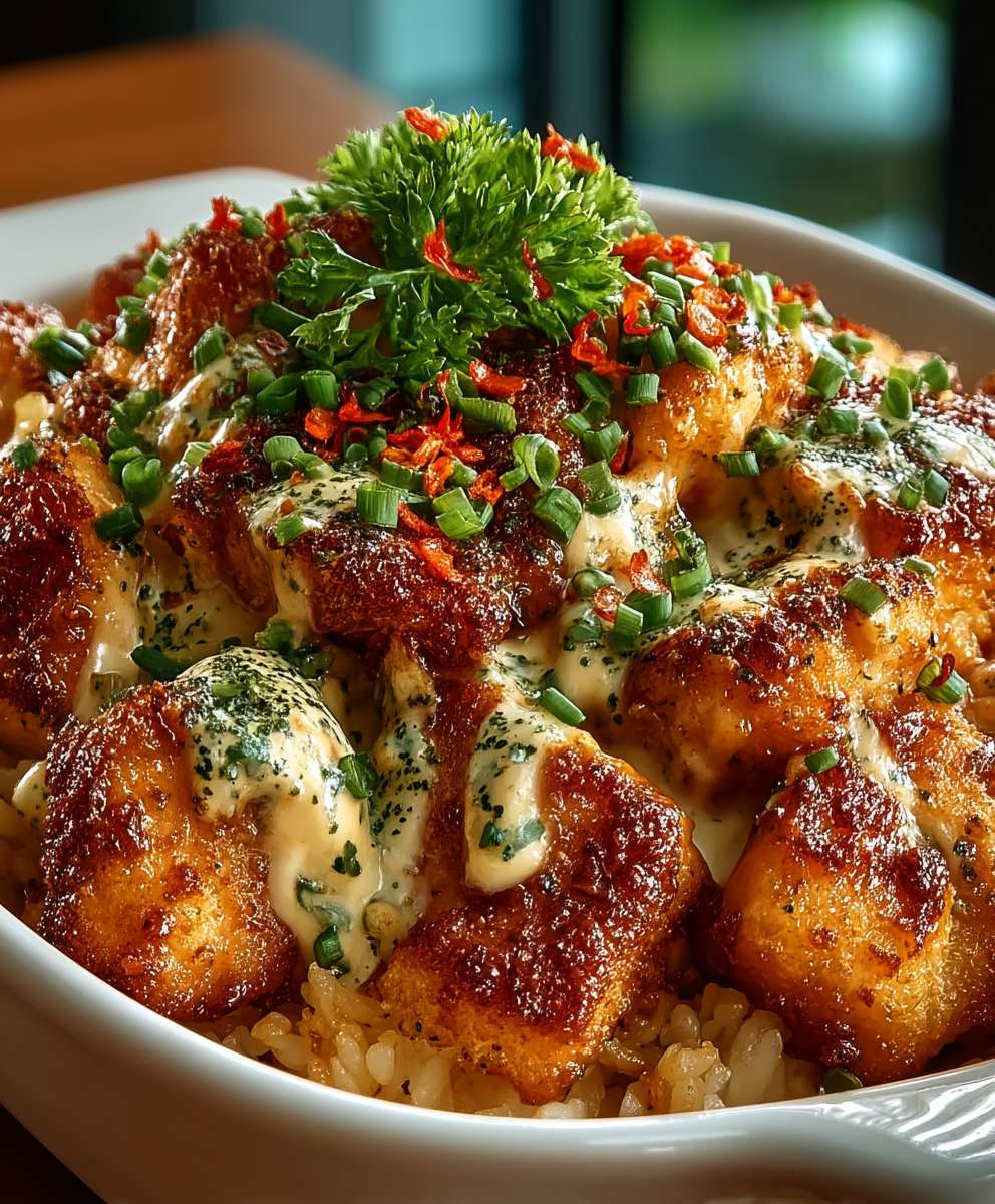 Bang Bang Hähnchen Auflauf