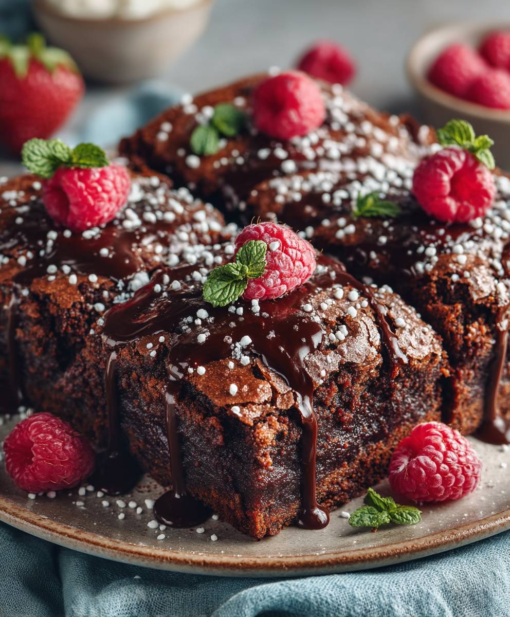 Himbeer Brownies backen