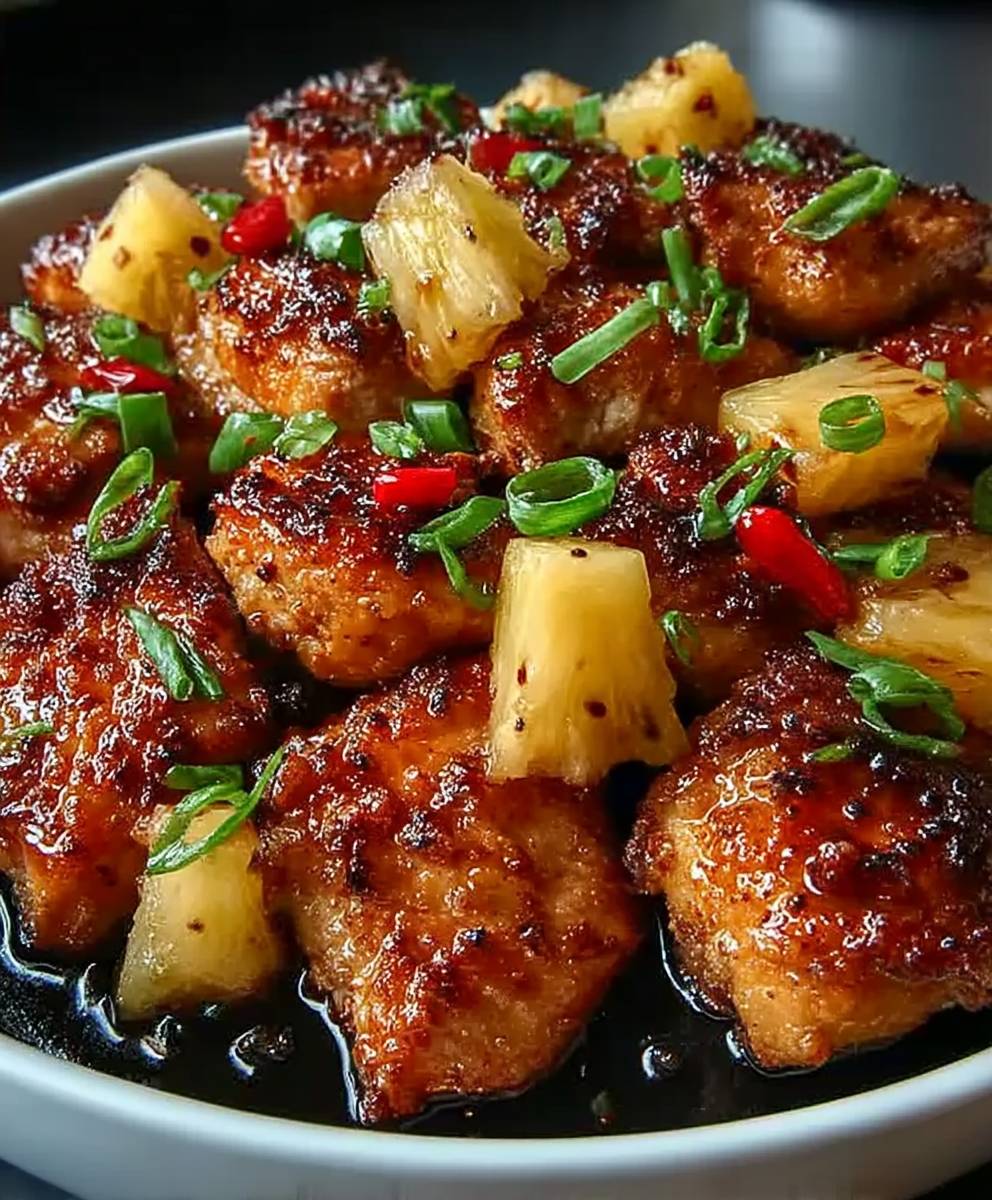 Ananas Hähnchen zubereiten