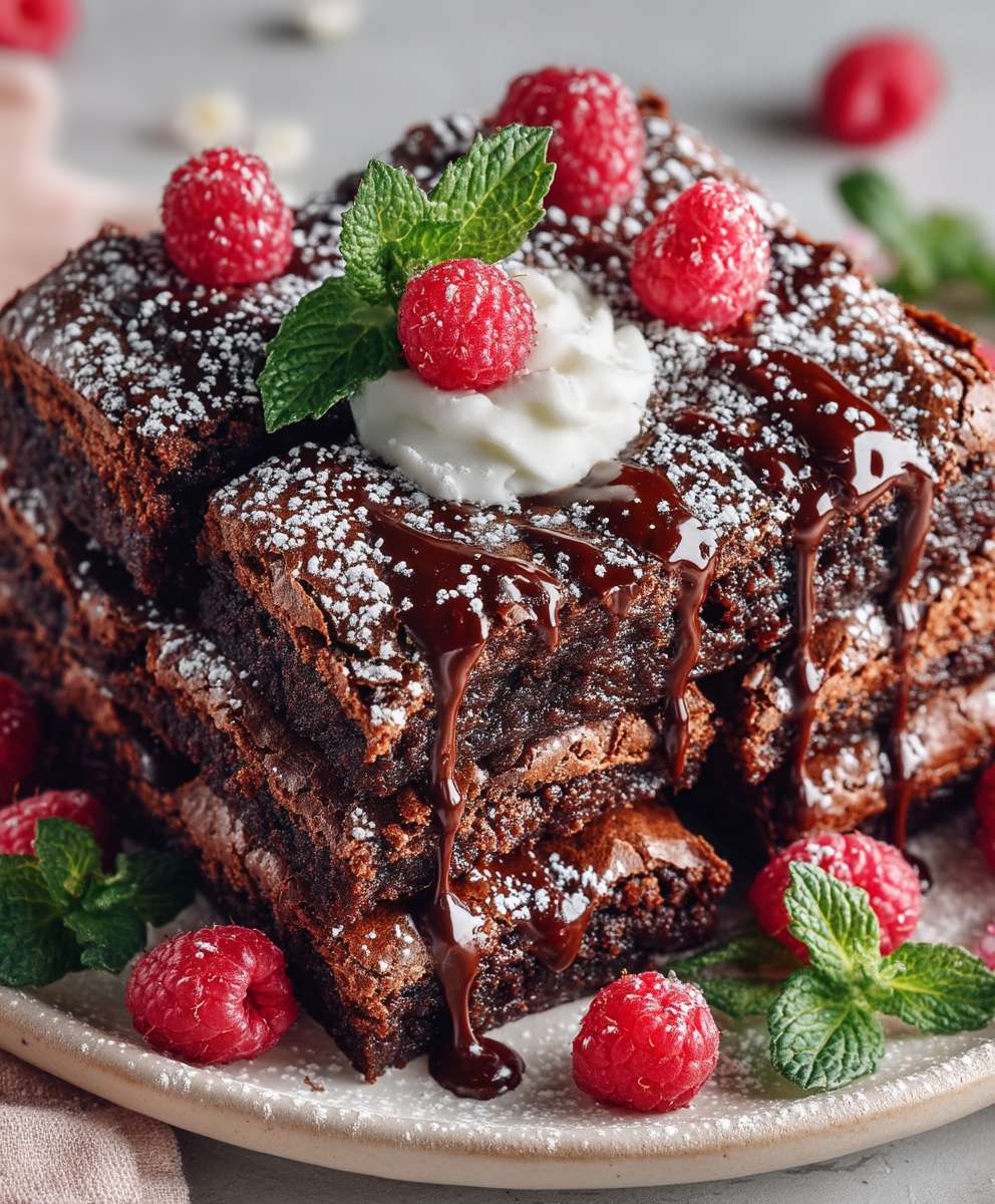 Himbeer Brownies backen