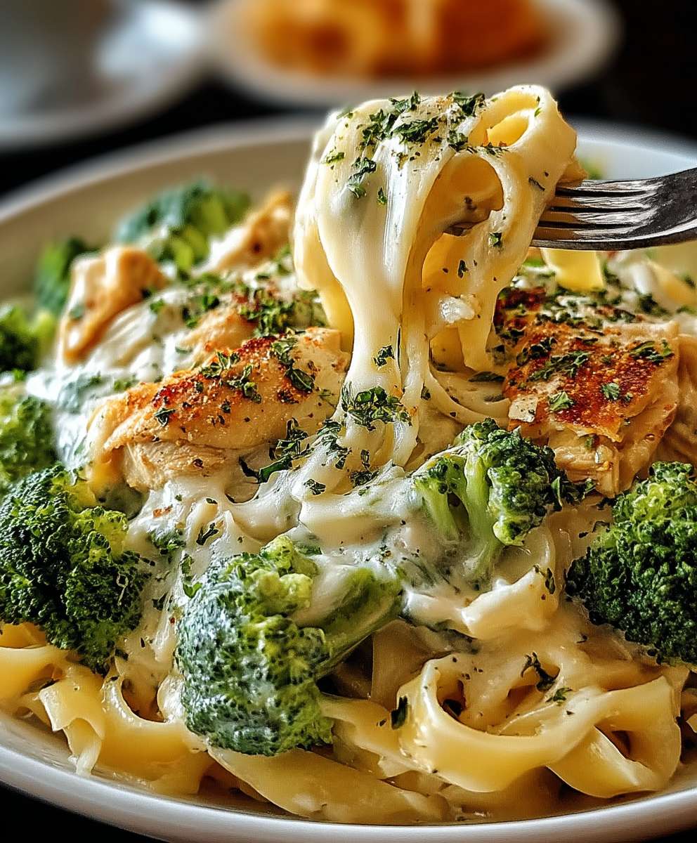 Hähnchen Brokkoli Alfredo Pasta