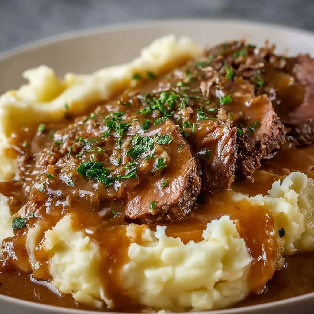Hackfleisch Kartoffelpüree Bratensauce
