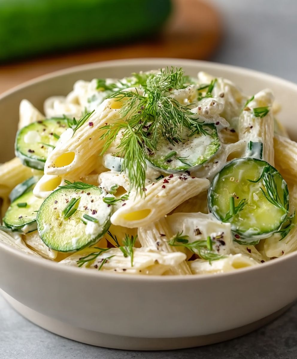 Gurken Pasta Salat gesund