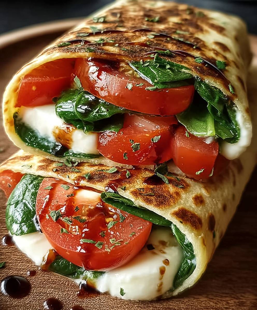 Vegetarischer Wrap Tomate Mozzarella