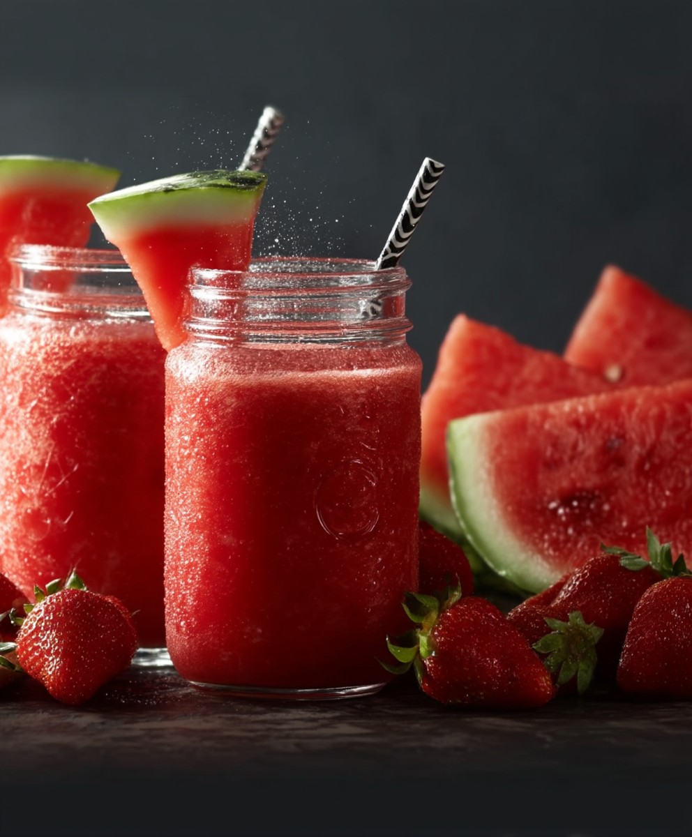 Wassermelonen Smoothie Erdbeeren