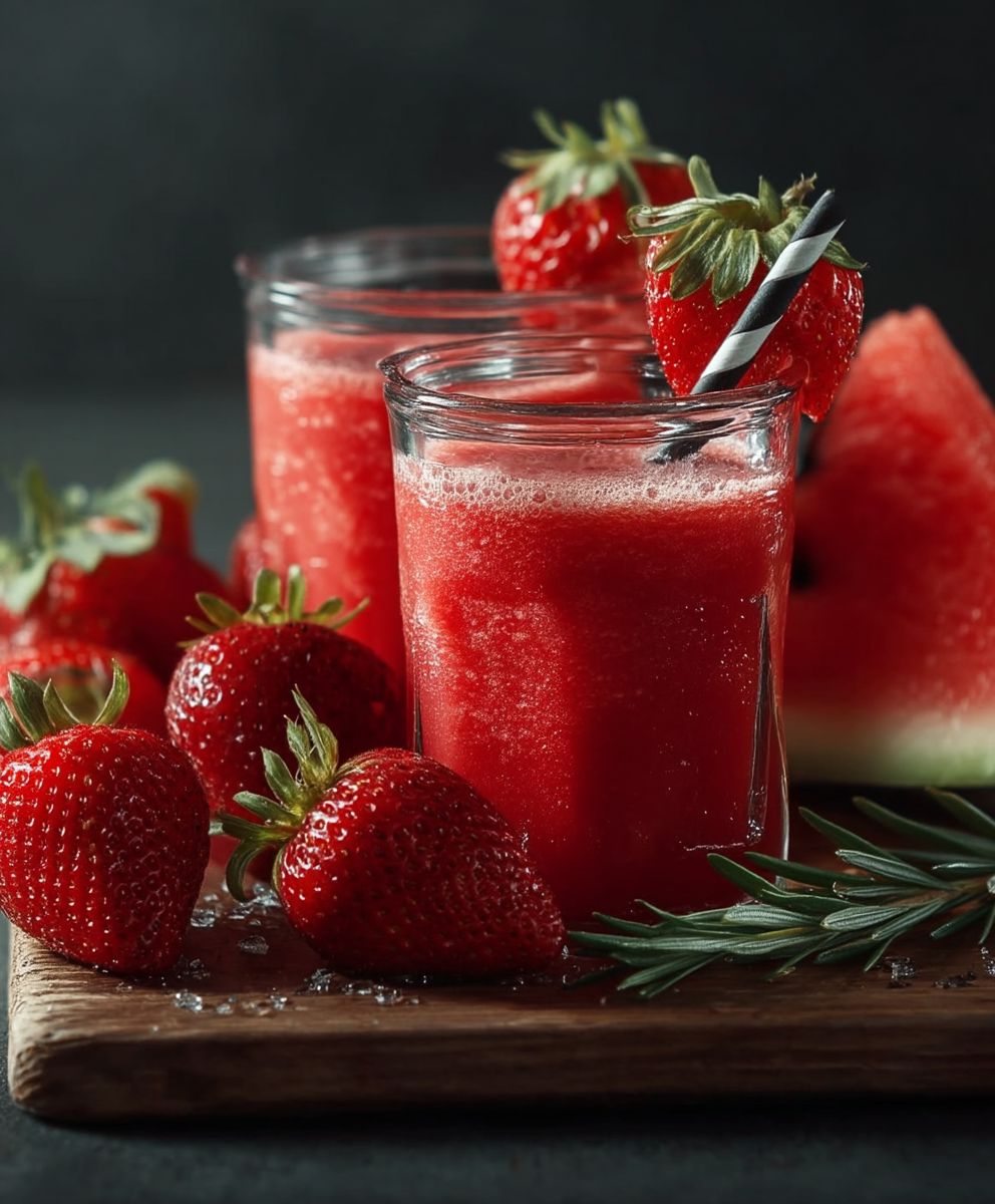 Wassermelonen Smoothie Erdbeeren