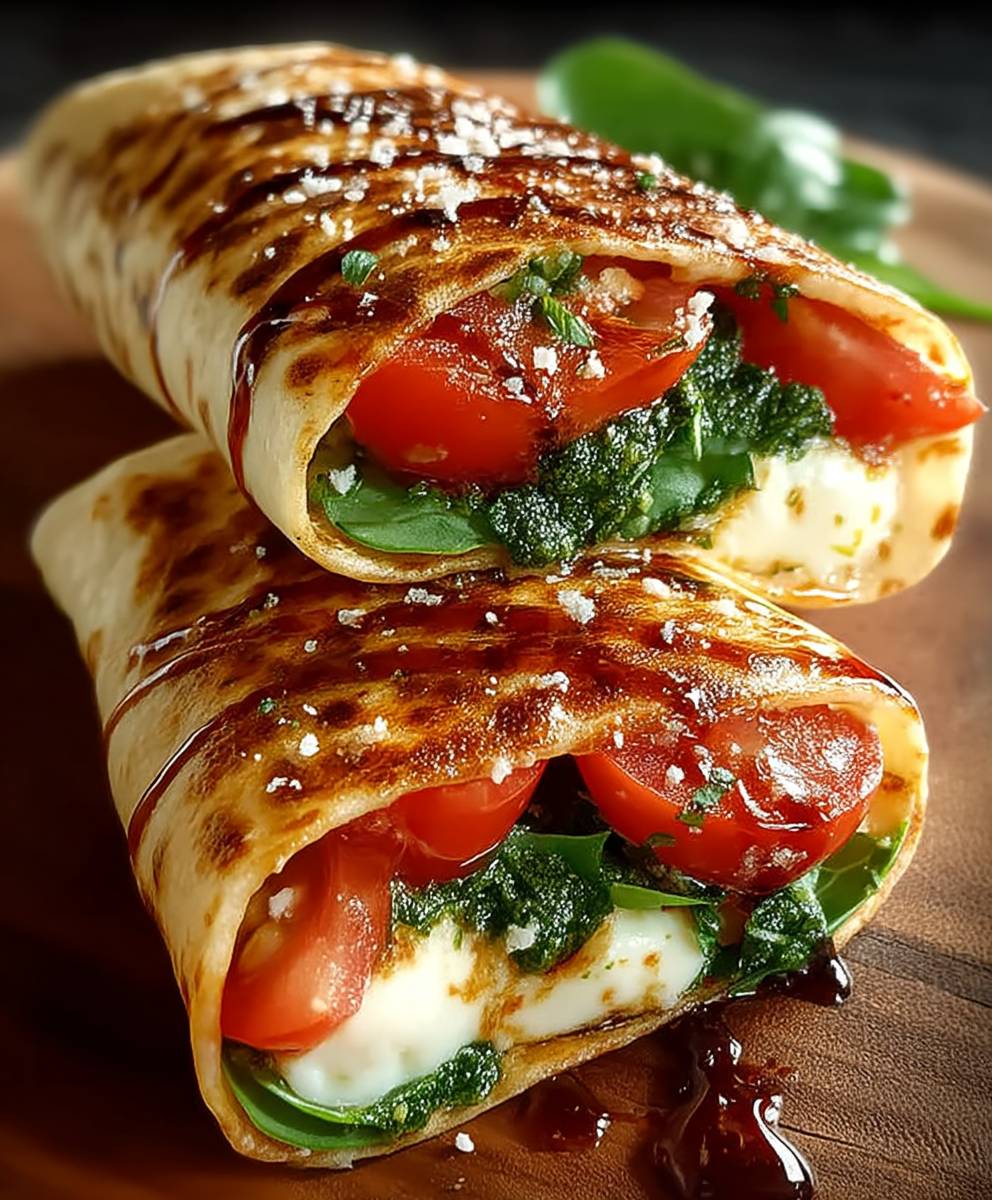 Vegetarischer Wrap Tomate Mozzarella