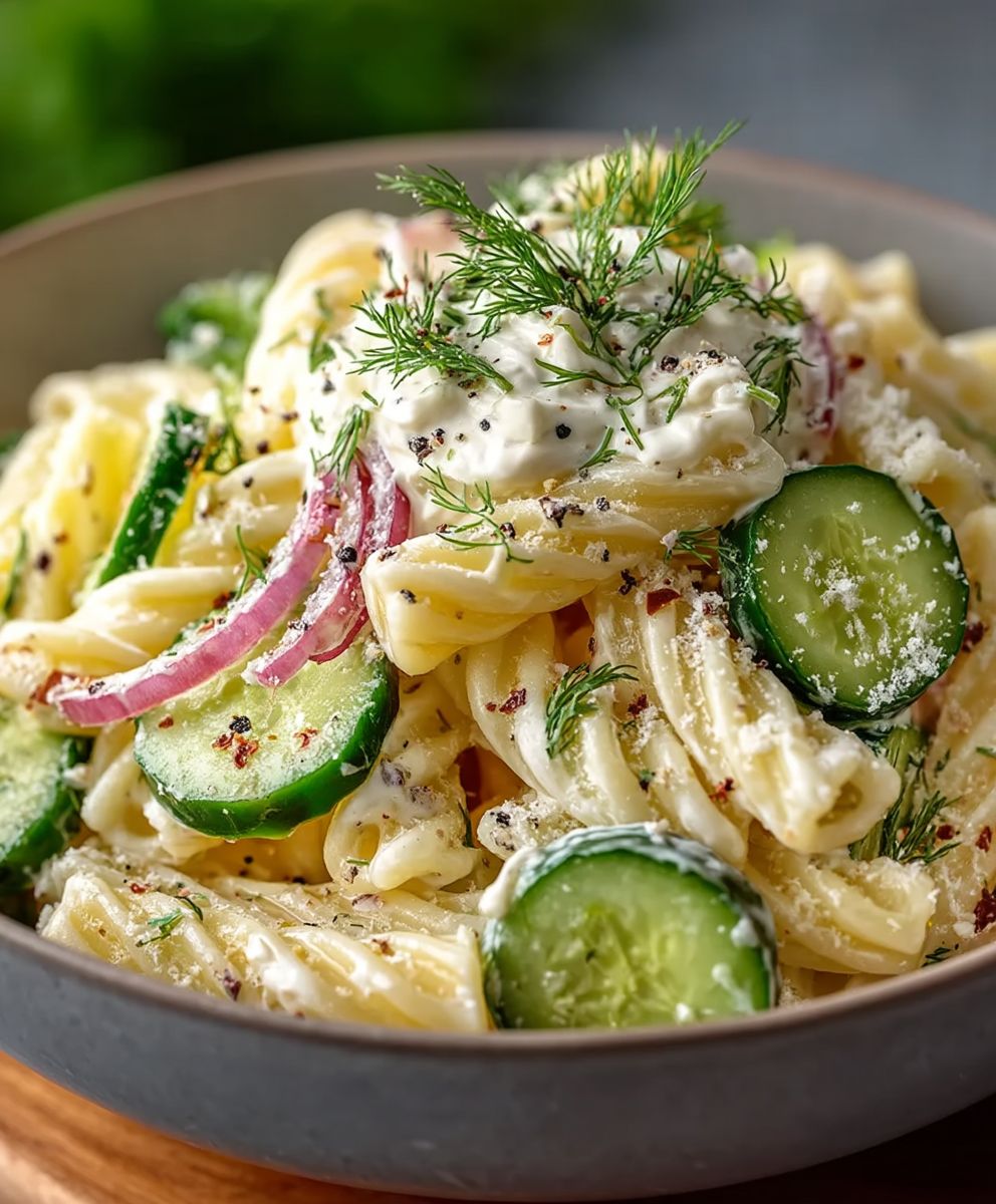 Gurken Pasta Salat gesund