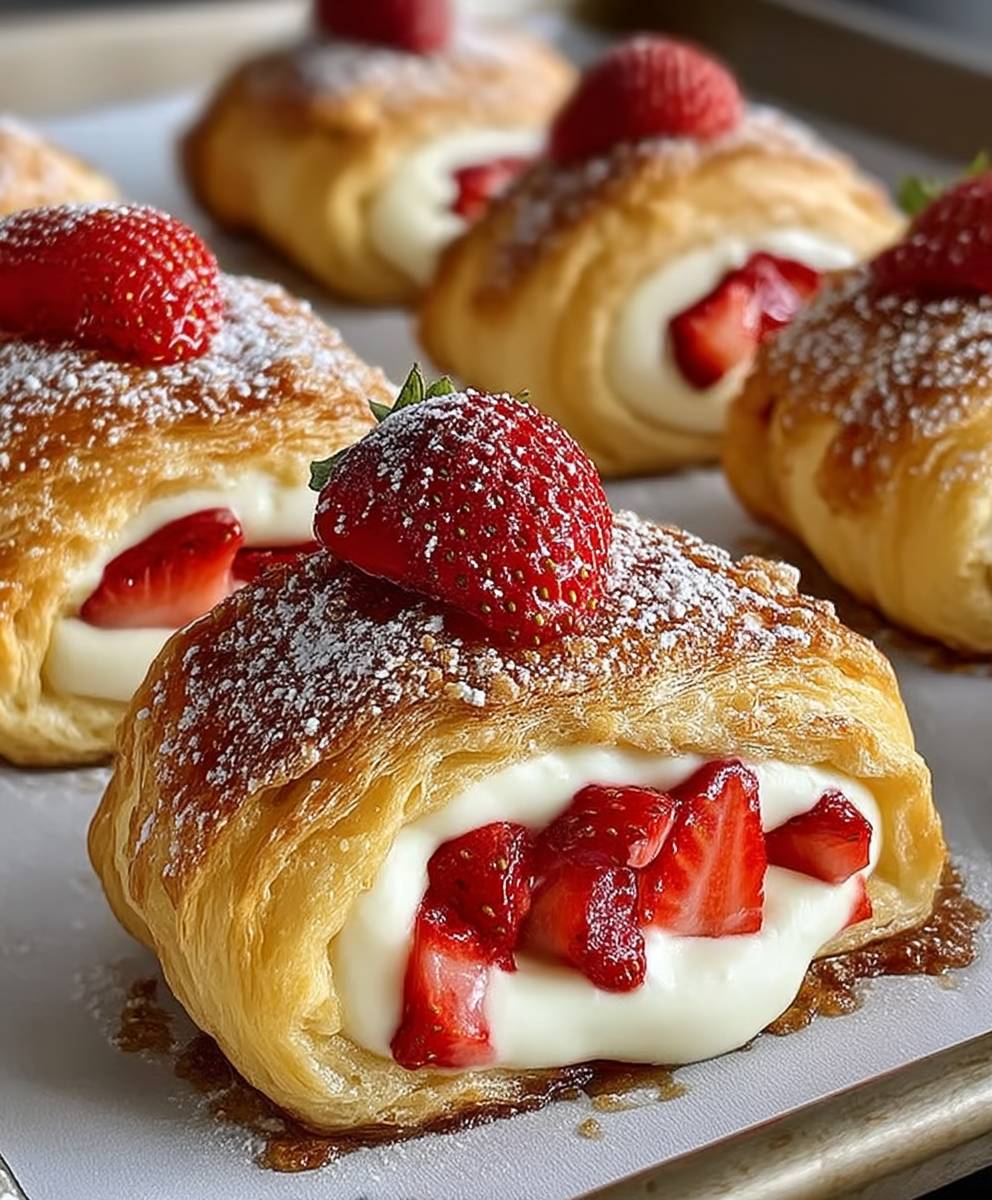 Erdbeer Cheesecake Rollen