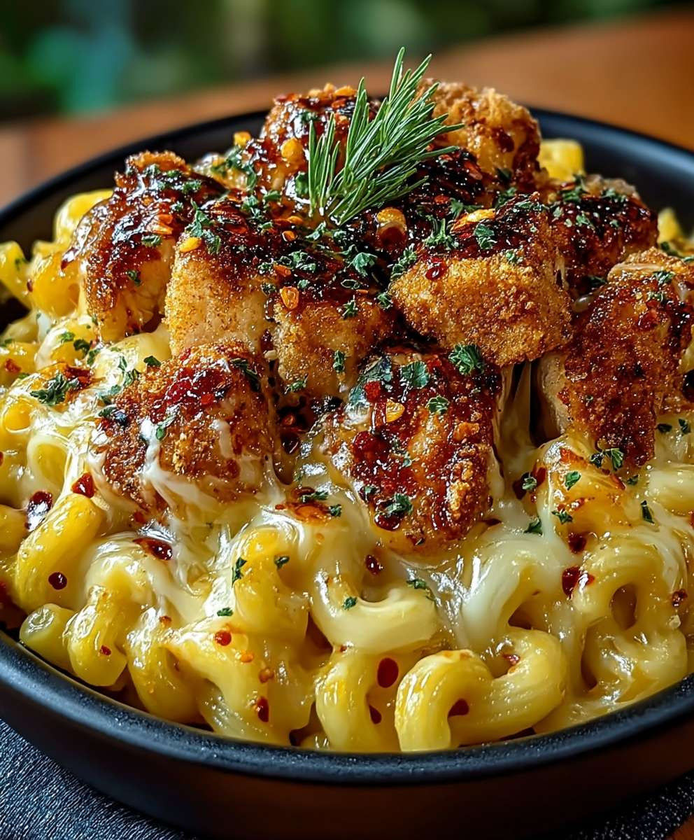 Honig Pfeffer Hähnchen Mac and Cheese