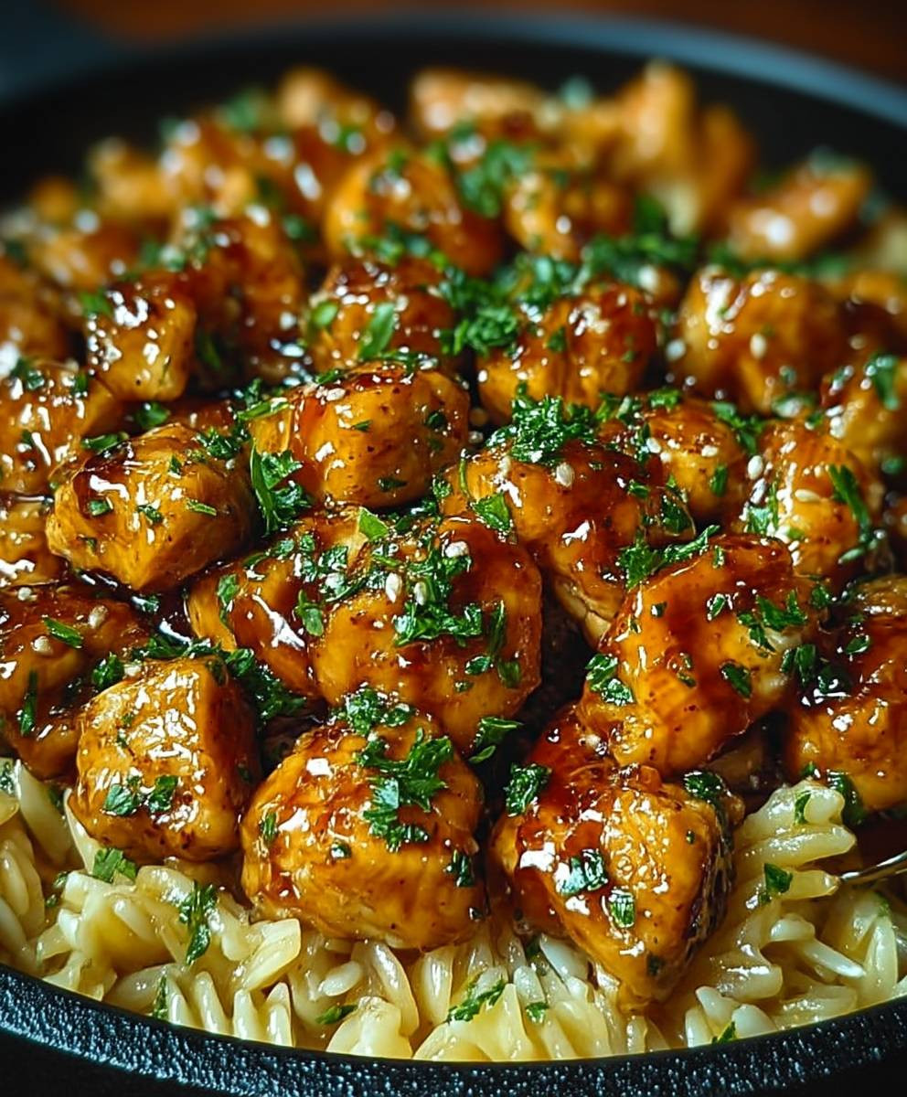Honig Knoblauch Hähnchen Pasta
