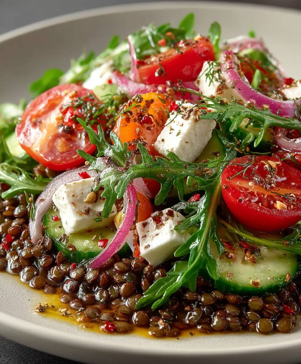 Linsensalat mit Feta