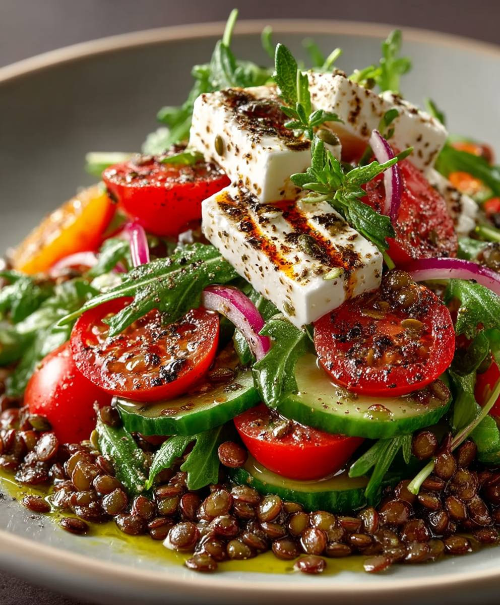 Linsensalat mit Feta