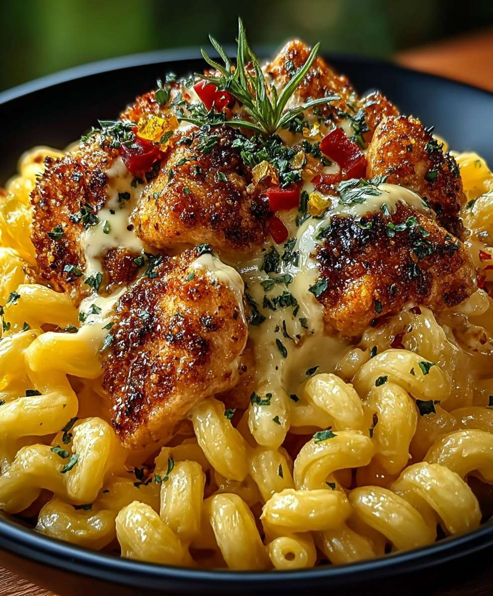 Honig Pfeffer Hähnchen Mac and Cheese