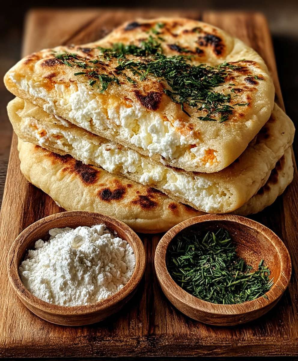 Hüttenkäse Fladenbrot einfach selber backen