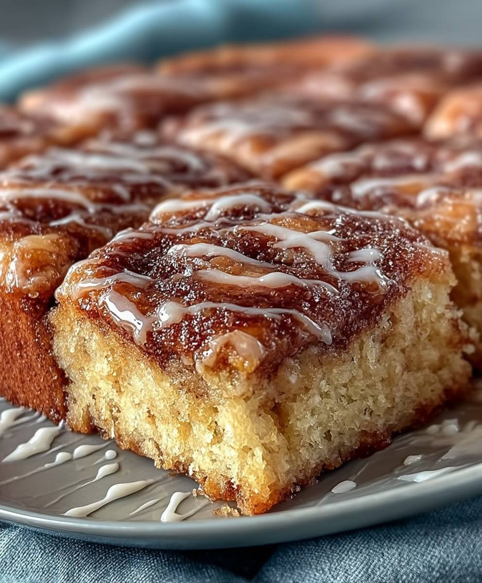 Zimtschneckenkuchen Vanilleglasur