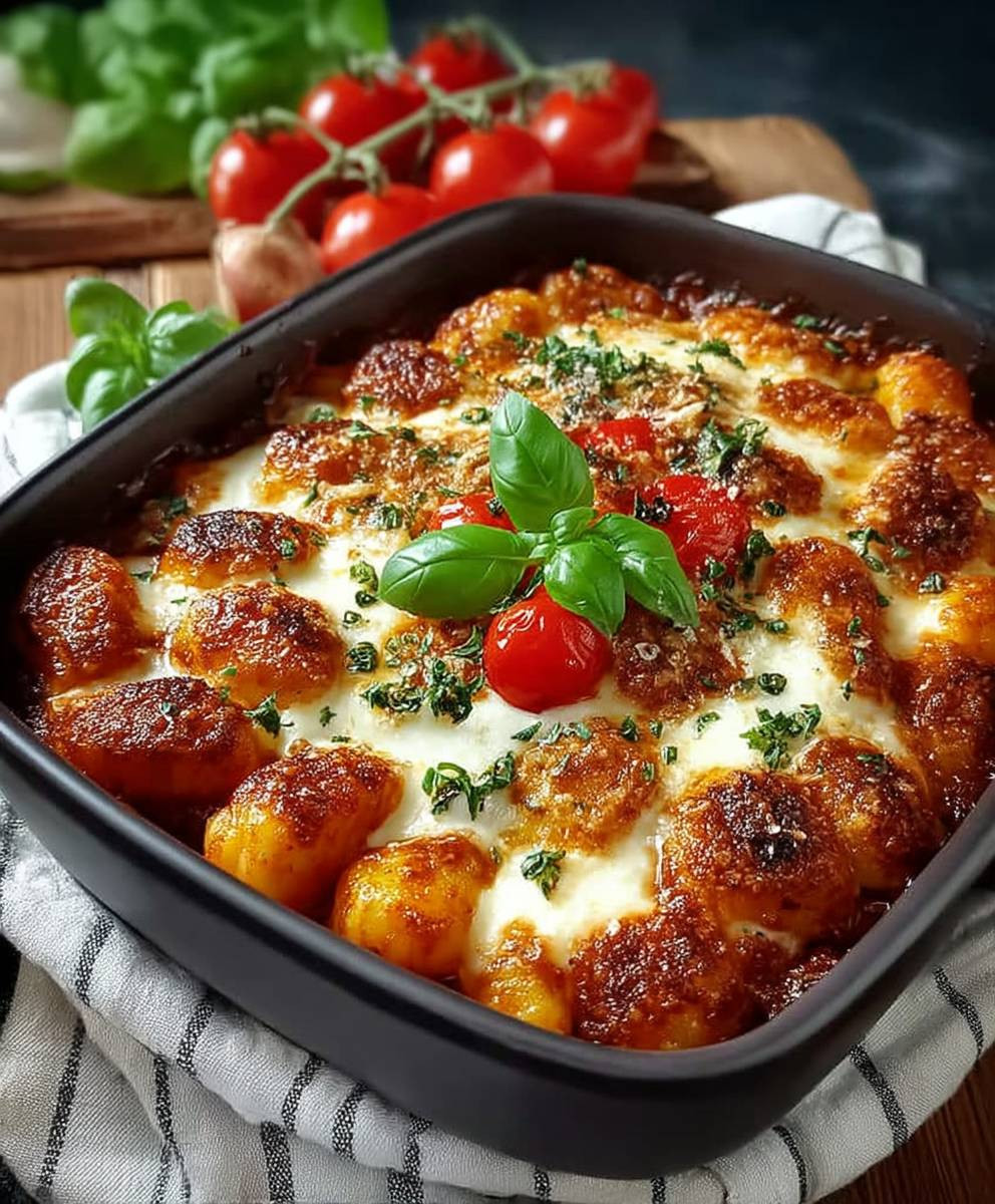 Gnocchi Auflauf Tomate Mozzarella