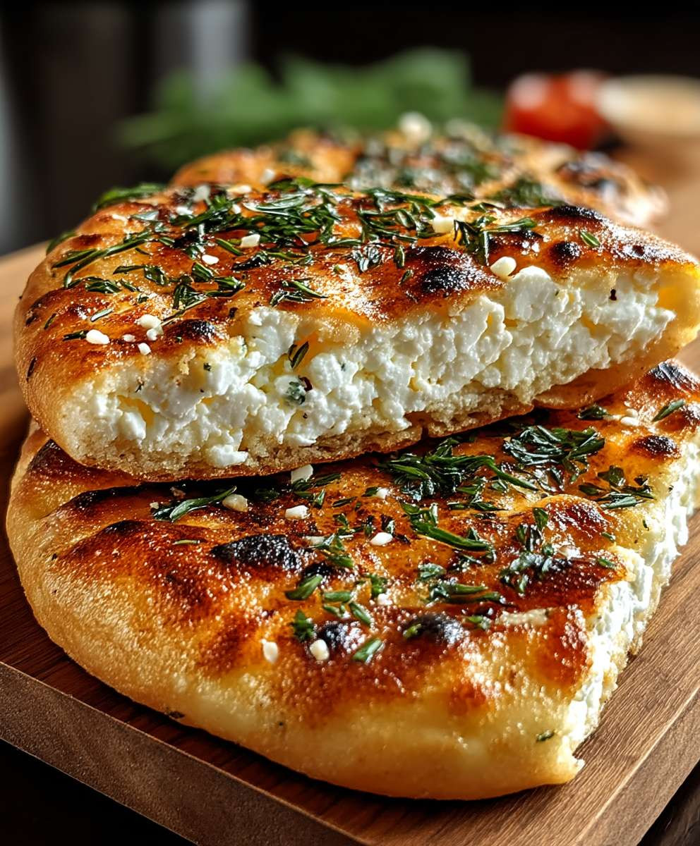 Hüttenkäse Fladenbrot