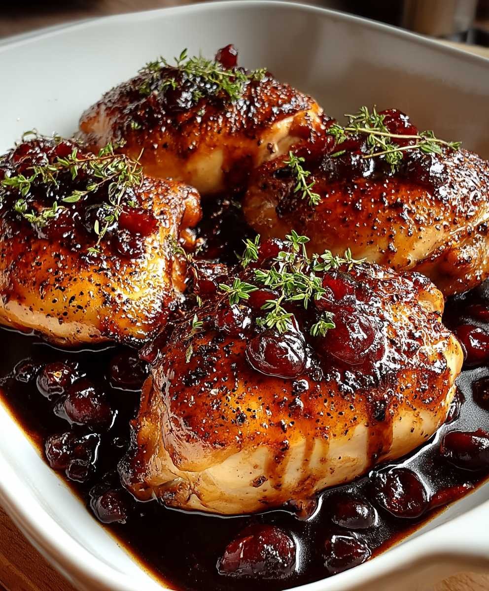 Preiselbeer Balsamico Hähnchen Glasur