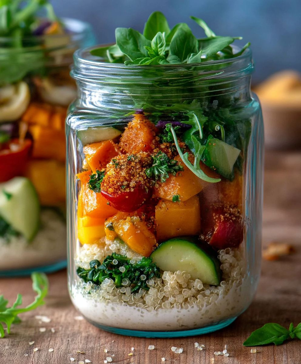 Salat im Glas Meal Prep