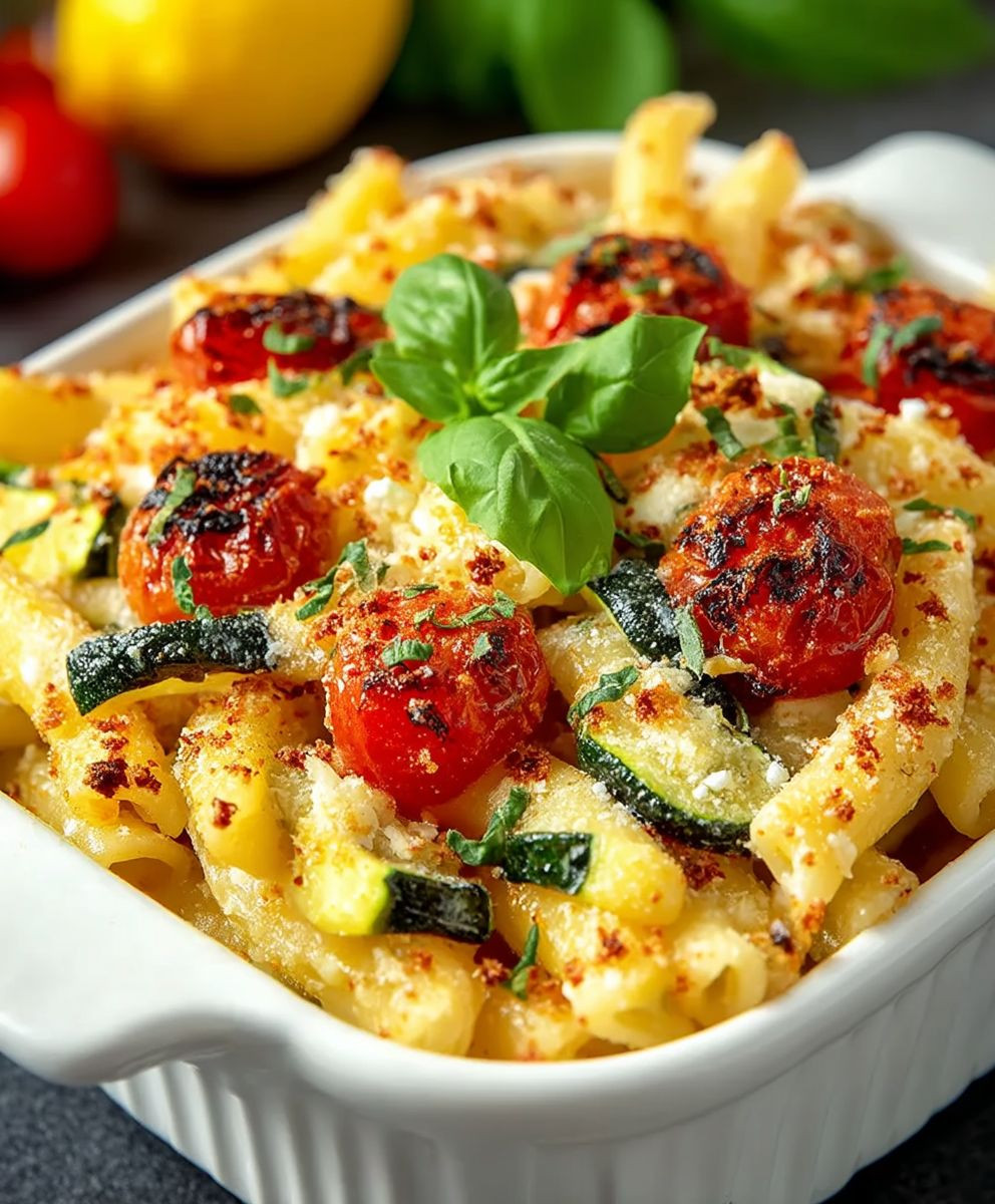 Gebackener Feta Pasta Gemüse