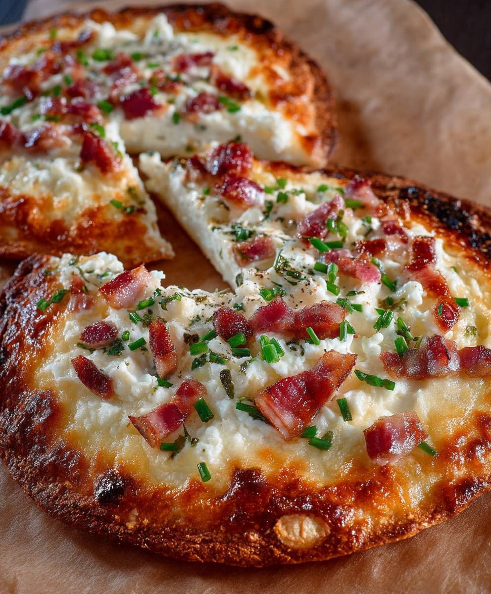 Kalorienarmer Flammkuchen