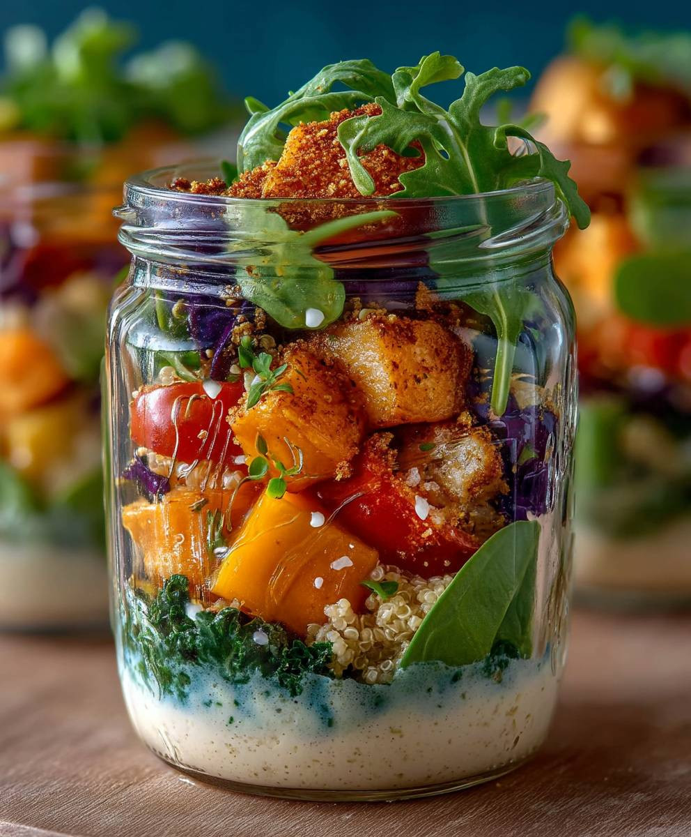 Salat im Glas Meal Prep