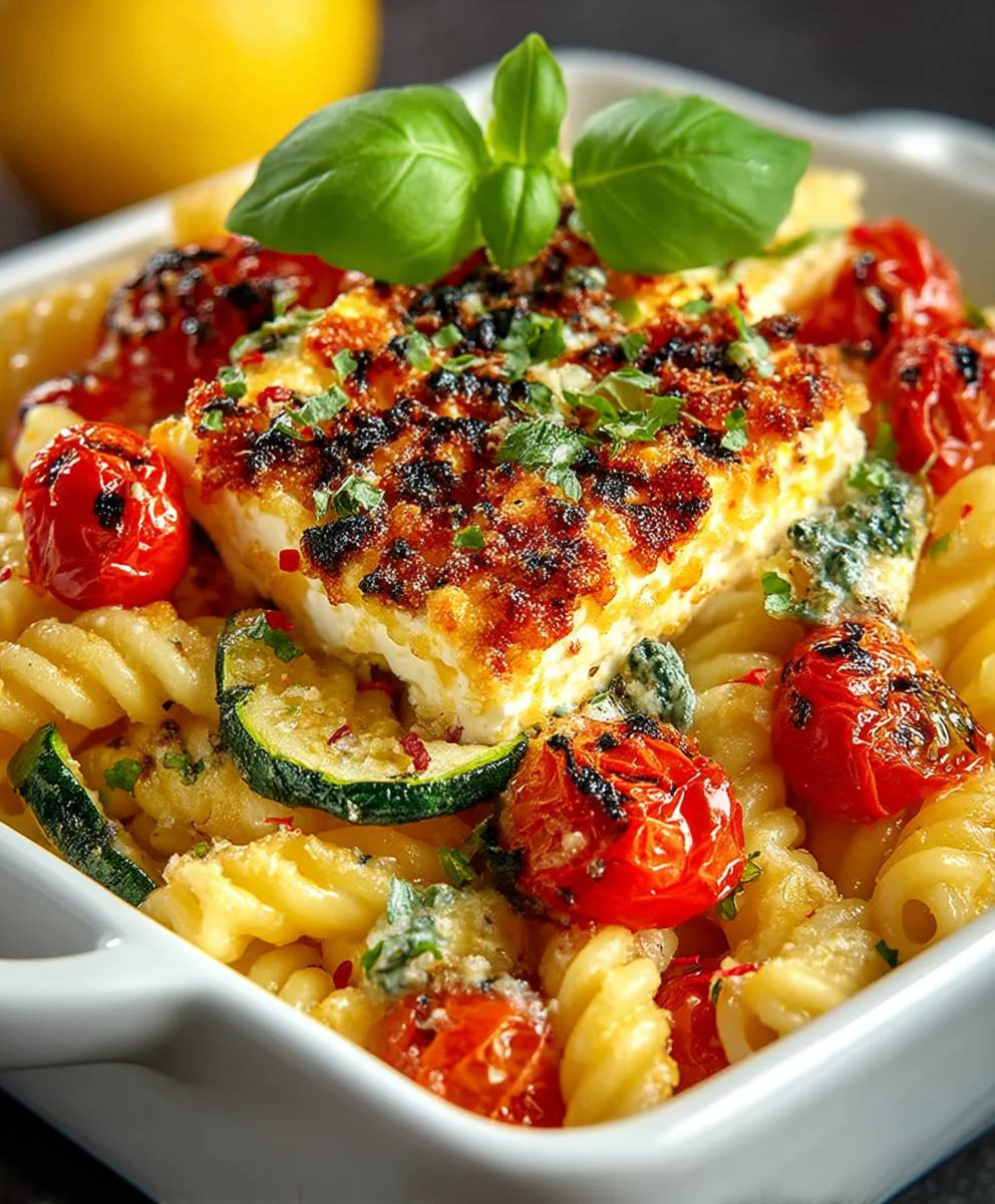 Gebackener Feta Pasta Gemüse