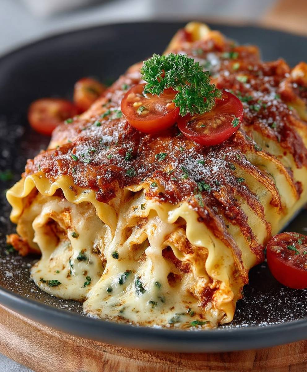 Vegane Lasagne Rollen