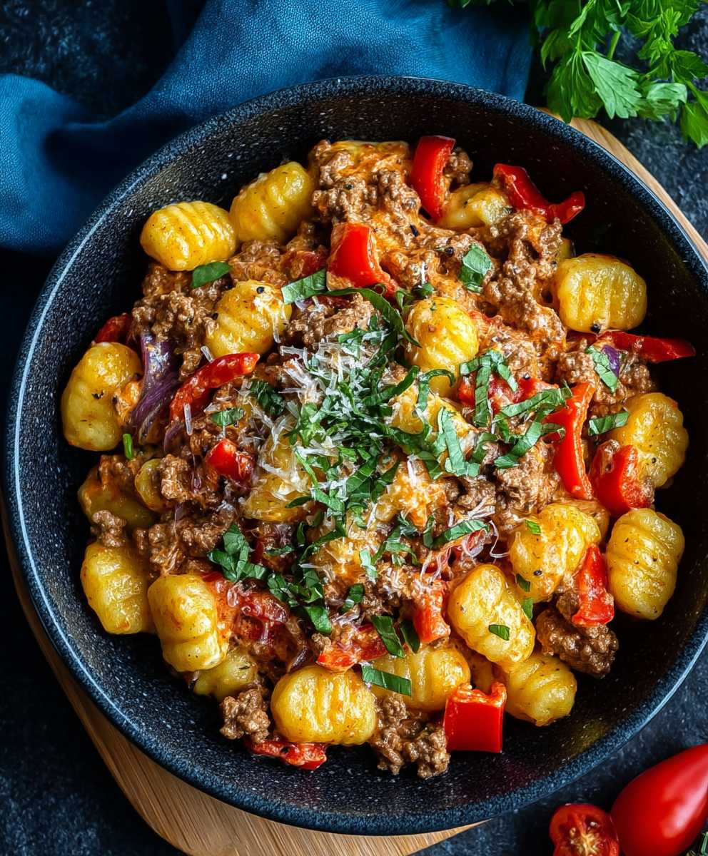 Gnocchi Pfanne mit Hackfleisch