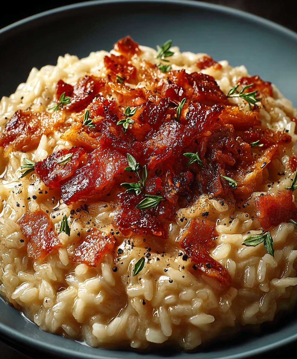 Zwiebel Speck Risotto Französisch