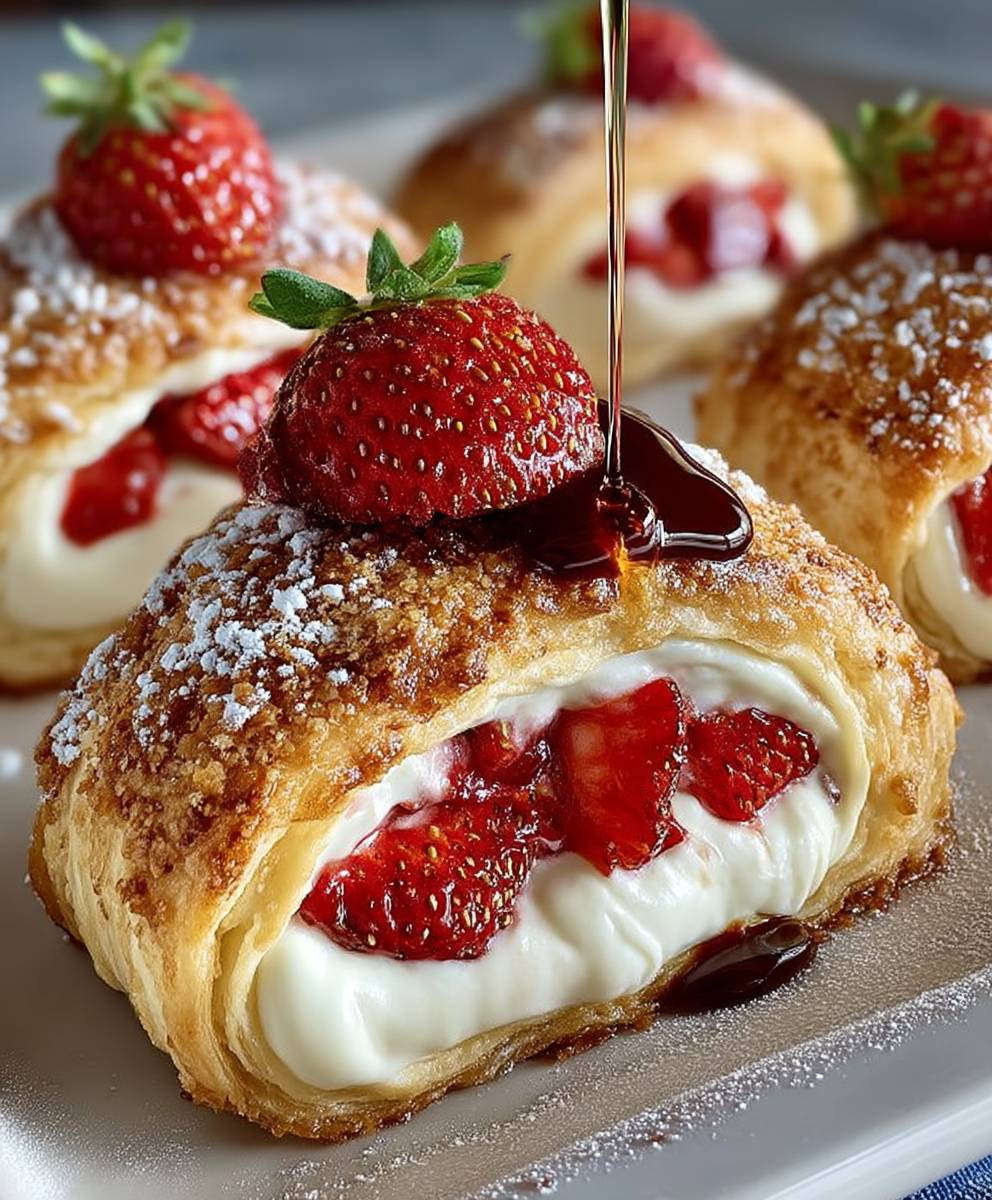Erdbeer Cheesecake Rollen