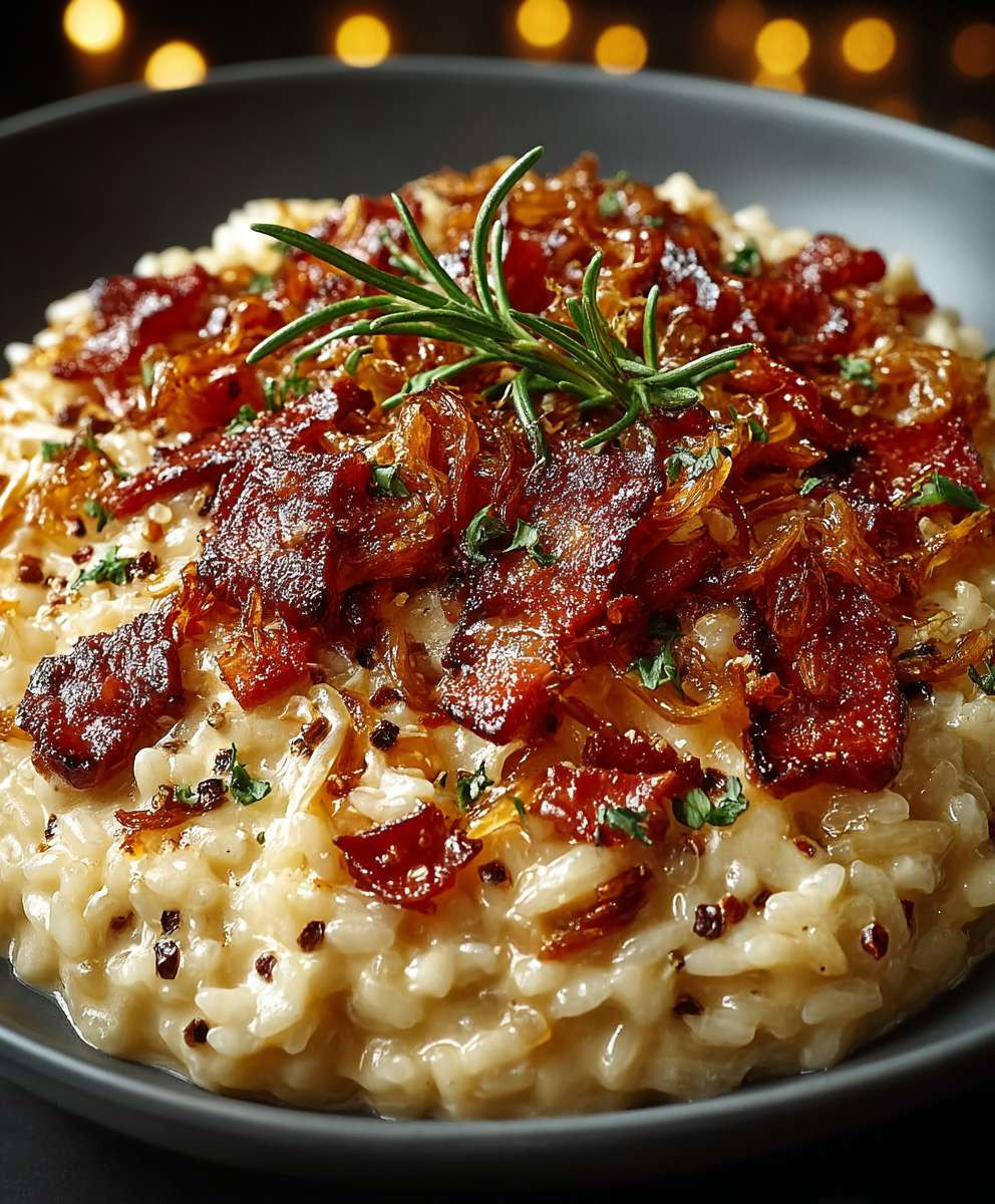 Zwiebel Speck Risotto Französisch
