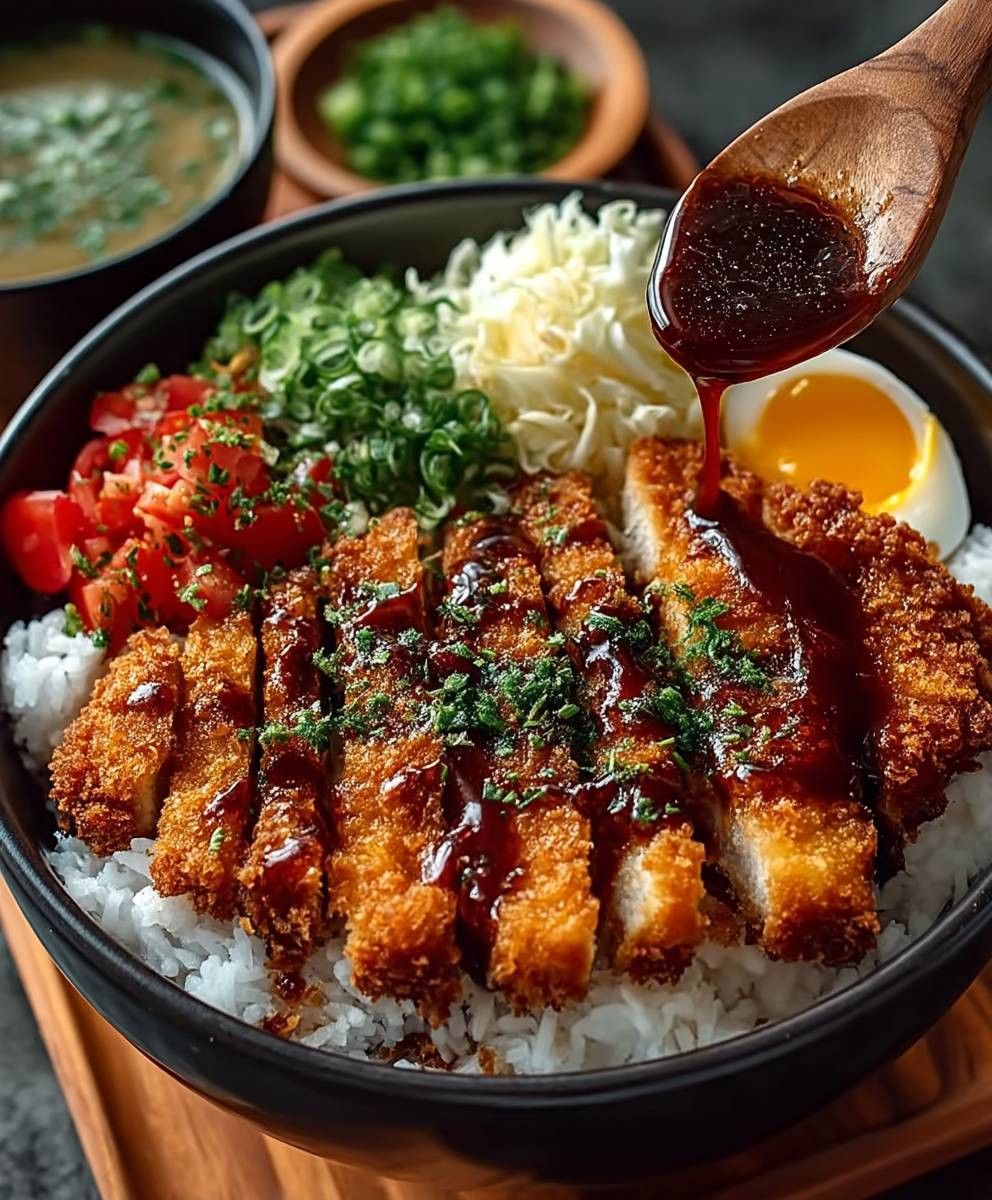 Katsu Bowls mit Tonkatsu Soße