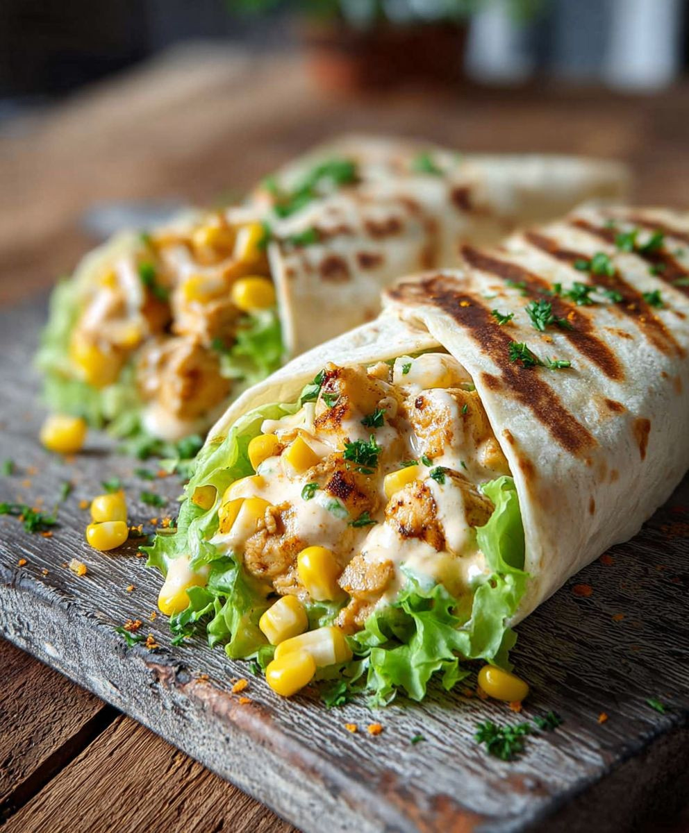 Hähnchen Käse Wraps