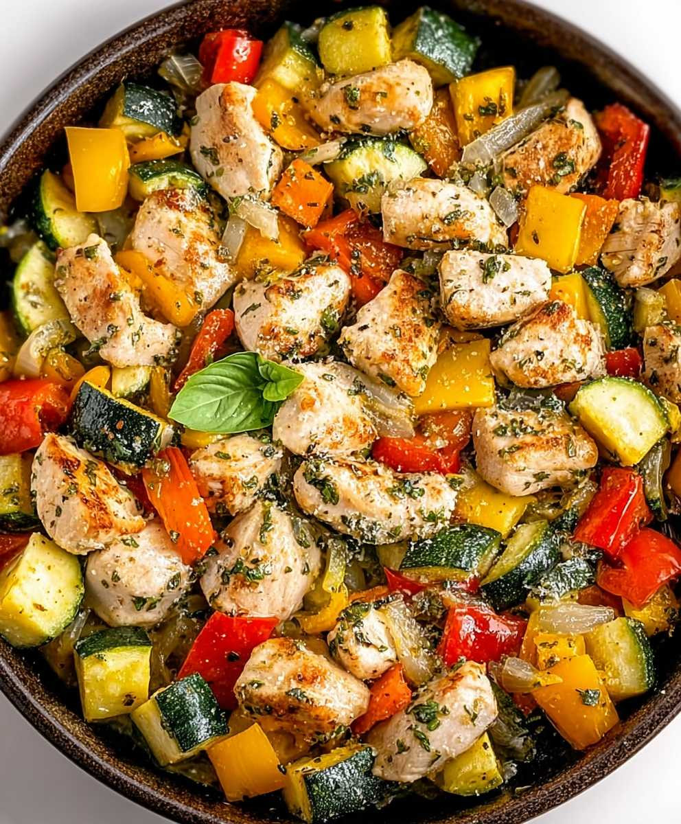 Low Carb Hähnchenpfanne Gemüse