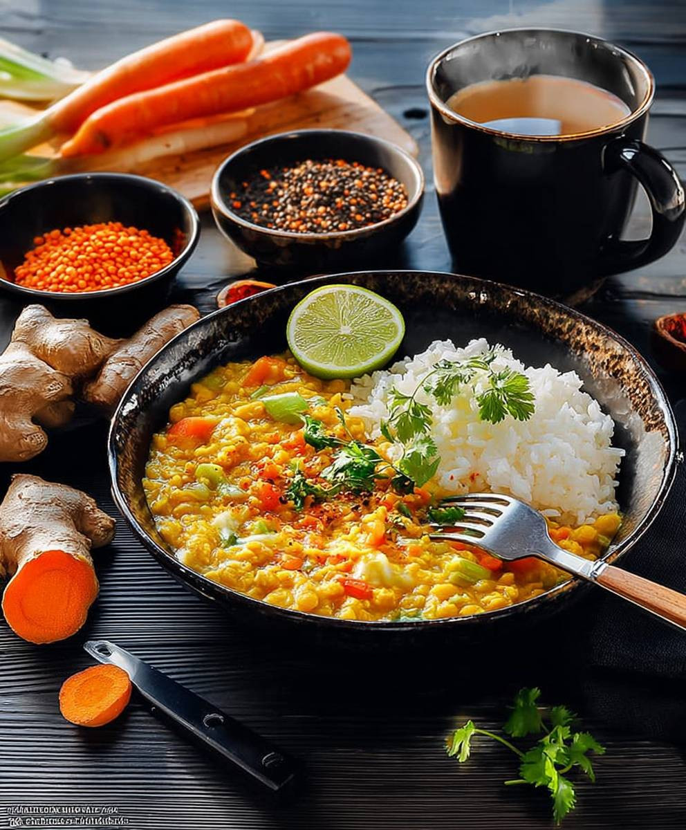Schnelles Einfaches Linsencurry
