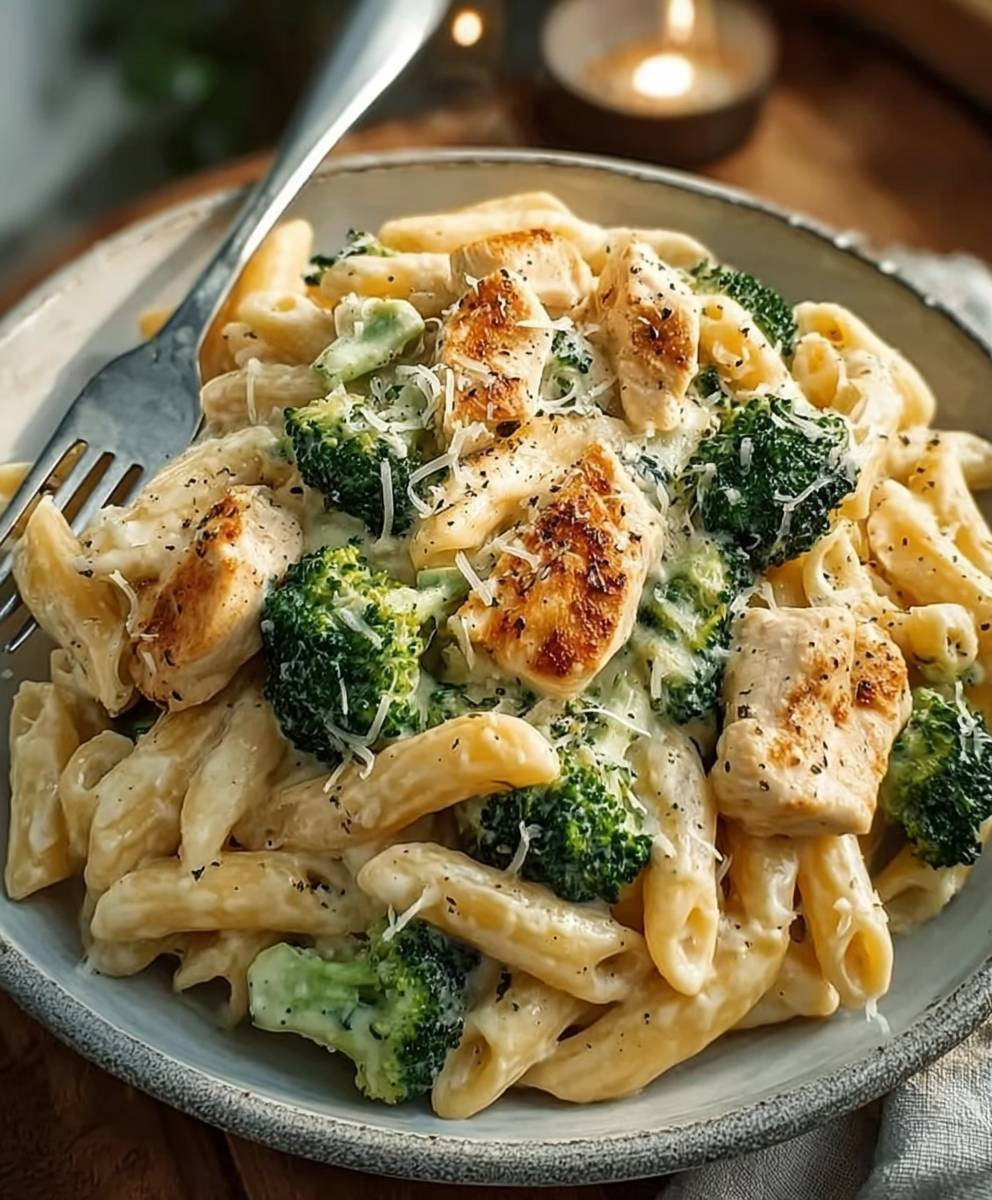 Hähnchen Brokkoli Pasta Cremig