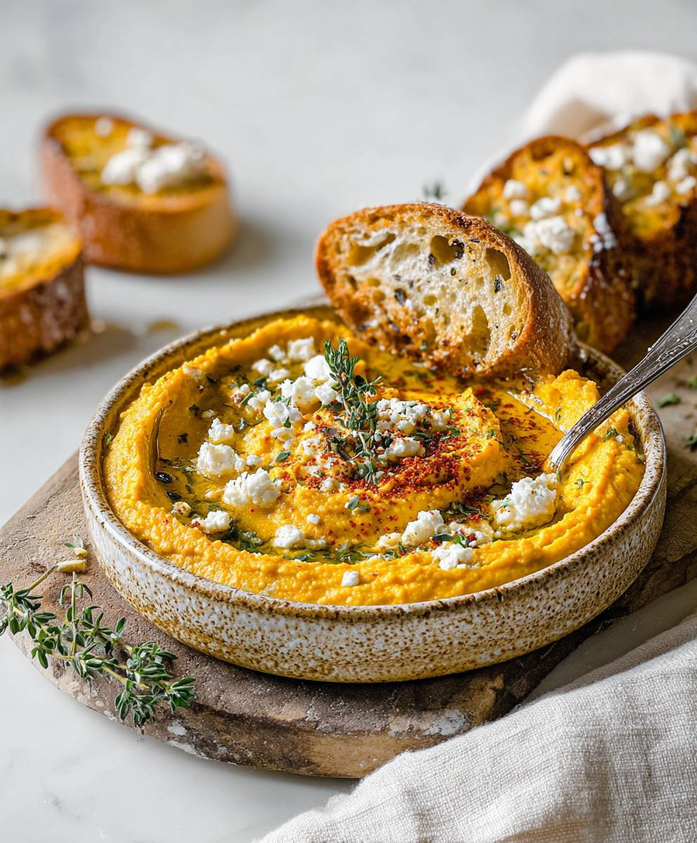 Kürbis Feta Dip einfach