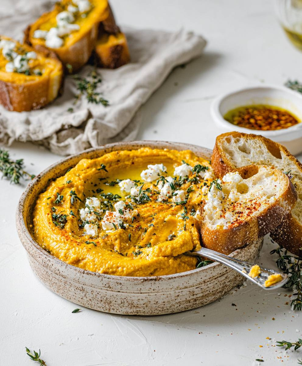 Kürbis Feta Dip einfach