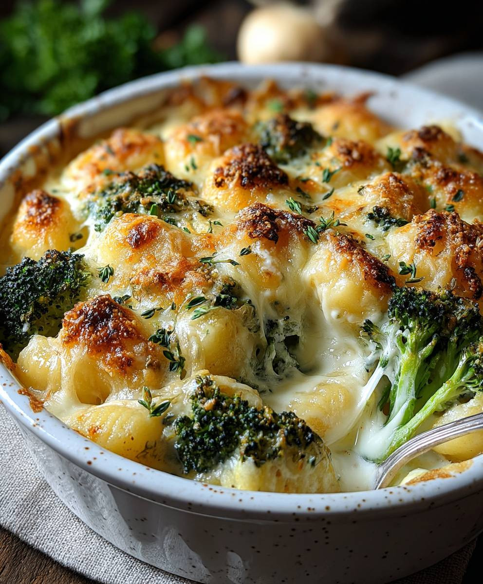 Gnocchi Brokkoli Auflauf cremig