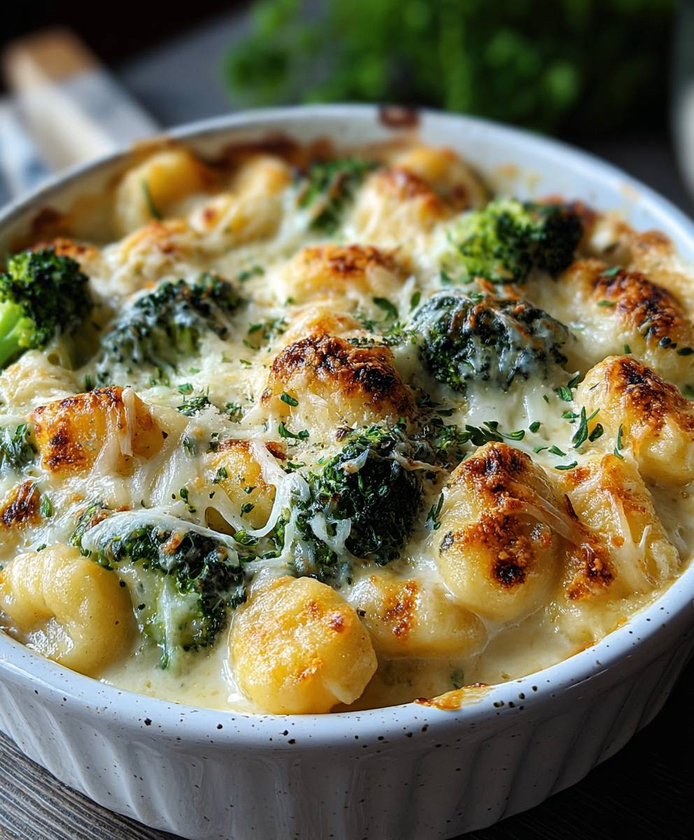 Gnocchi Brokkoli Auflauf cremig