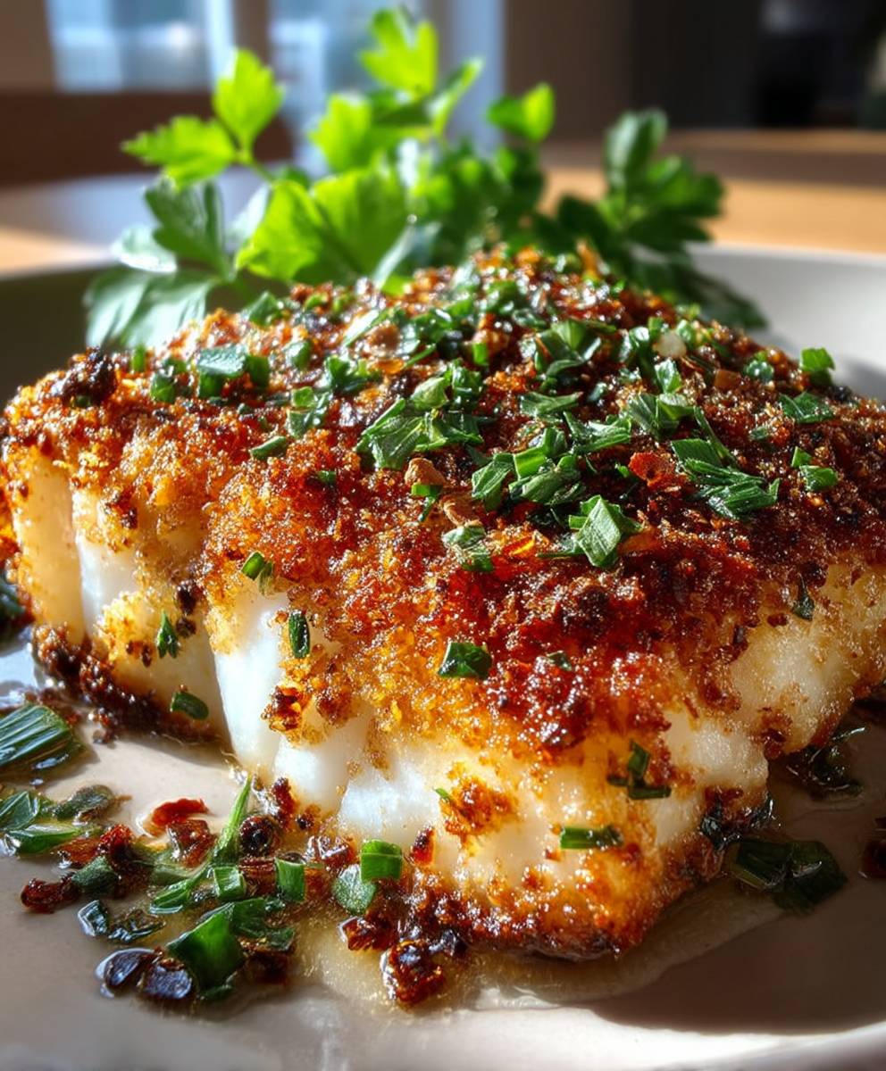 Knuspriger Heilbutt mit Parmesan