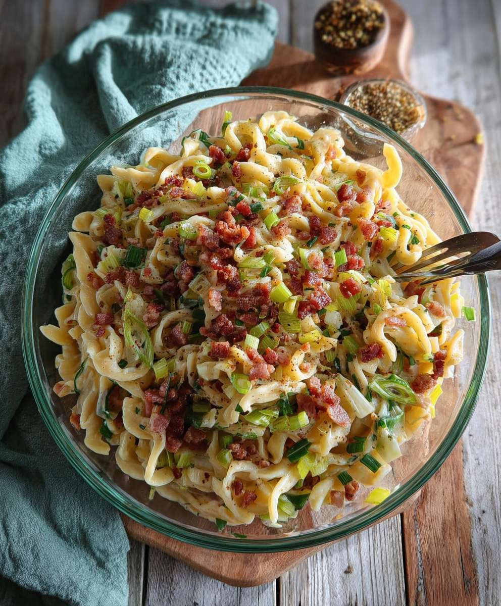 Spätzlesalat mit Lauch Rezept