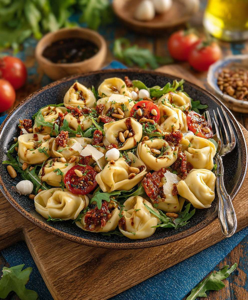 Mediterraner Tortellinisalat mit Tomaten